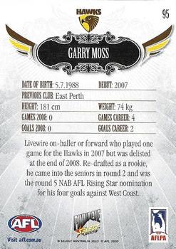 2009 Select AFL Pinnacle #95 Garry Moss Back